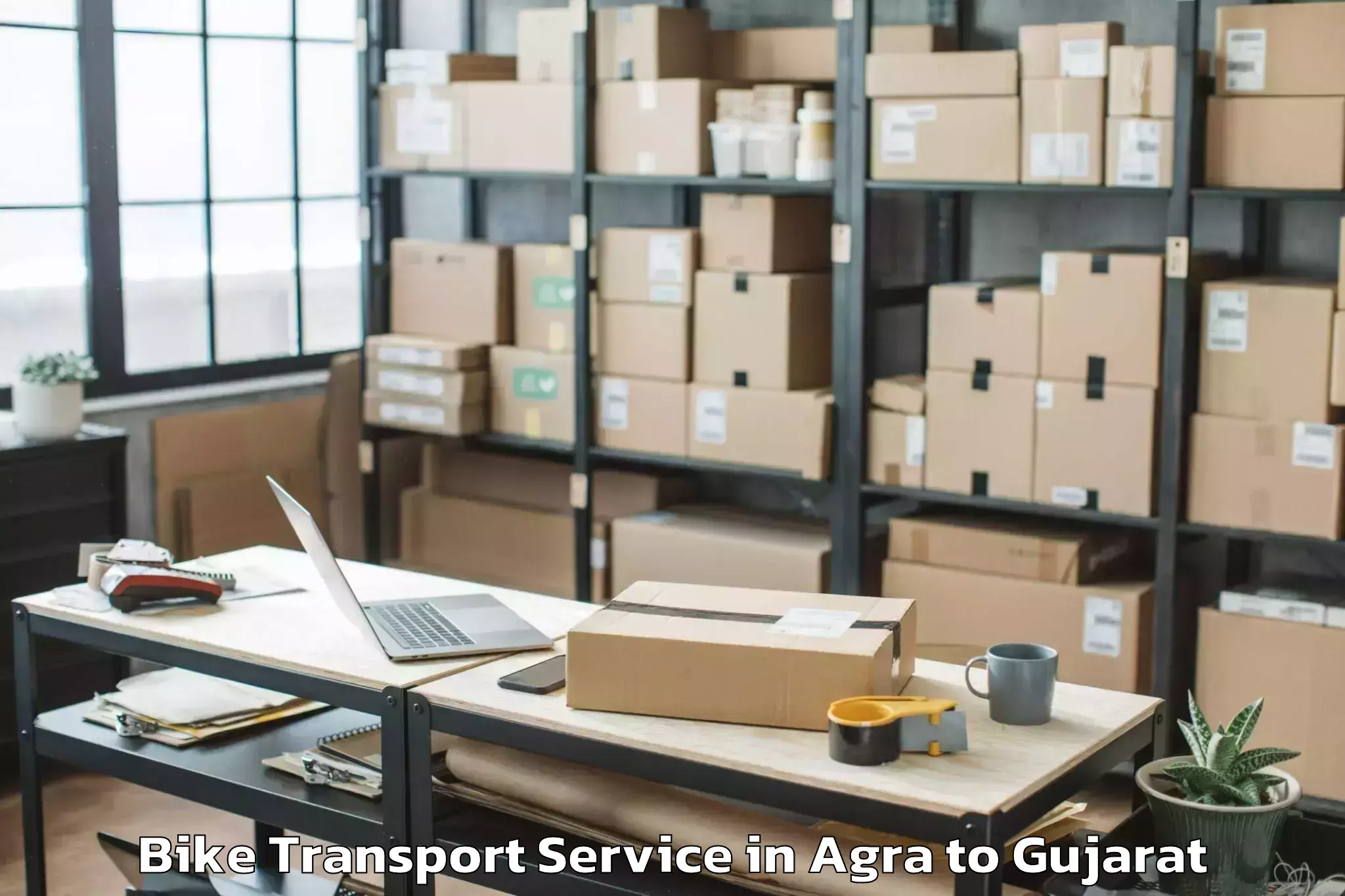 Comprehensive Agra to Jasdan Bike Transport